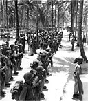 FINAL INSPECTION OF TROOPS at one of the staging areas on Los Negros
