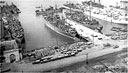 VIEWS OF THE HARBOR AT MANILA showing the congested docking area and amount of shipping