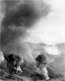 P-38'S DROPPING FIRE BOMBS north of Balete Pass
