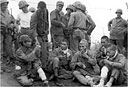 five captured enemy soldiers