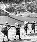 CROSSING THE SALWEEN RIVER, July 1944