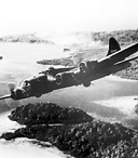 FLYING FORTRESS ON A SORTIE over Japanese installations on Gizo Island in October 1942