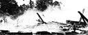 DAMAGE AT HENDERSON FIELD following the bombardment of 13 and 14 October 1942