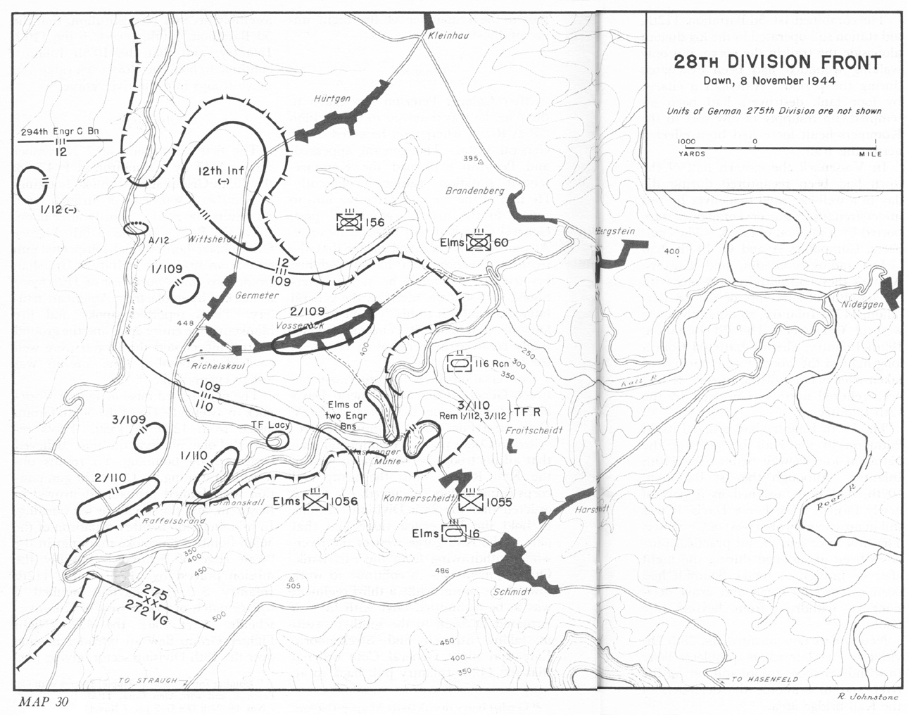 28th Division Front Dawn 8 November 1944