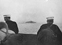 USS Wakefield (AP-21), FORMERLY SS Manhattan, ON FIRE AT SEA