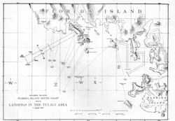 LANDINGS IN THE TULAGI AREA<p>
