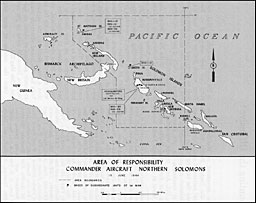 Map 22: Area of Responsibility, Commander Aircraft Northern Solomons