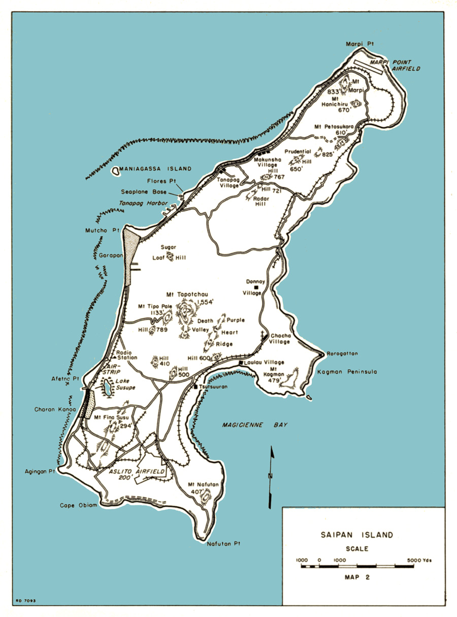 Saipan Island Map
