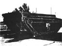 Figure 26. A rear view of the first ramped LVT showing the massive ramp
which formed a separate watertight compartment.
