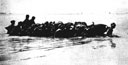 Figure 91.--Transporting the wounded in a rubber boat.