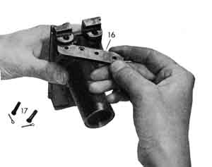 Removing the lower filler piece.