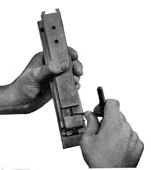 The bolt upside down.