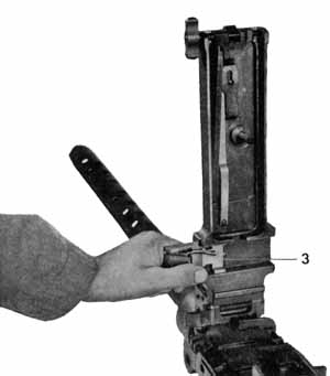 Removing the belt feed slide.