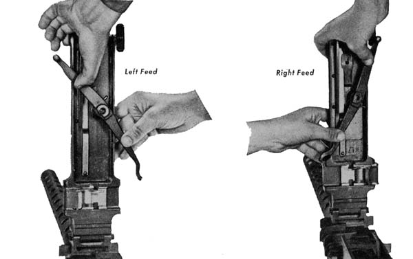 Replacing belt feed lever.