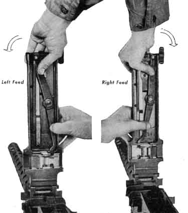 Pulling the lever in the opposite directin.