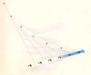 A pursuit curve attack