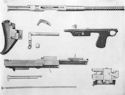 Components of the Bergmann Machine Gun, Model 1915, N. A.