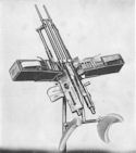 Darne Aircraft Machine Gun, 7.5 mm. Dual Flexible Mount