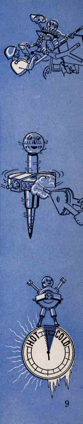 Gunner aimimg, bellows blowing gyro, hot and cold meter.