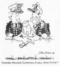 Cartoon: Literally Decoded, Gentlemen, It say, 'Nuts To Us.'