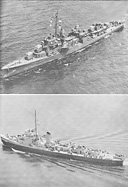 Figure 3-4. A modern destroyer (DD); a destroyer escort (DE).