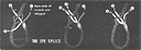 Figure5-16. Steps in making a 3-strand eye splice.