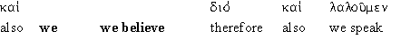 2 Cor 4:13