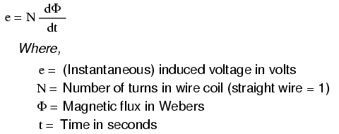 voltage magnetic flux induced electric induction electromagnetic inductance current dc formula equation field mutual electromagnetism relationship circuits damage faraday ac