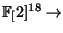 $ \FF[2]^{18} \rightarrow $