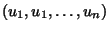 $ (u_1,u_1,\hdots, u_n)$