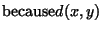 $\displaystyle \textrm{because} d(x,y)$