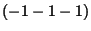 $\displaystyle ( -1 -1 -1 )$