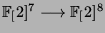 $ \FF[2]^7 \longrightarrow \FF[2]^8$