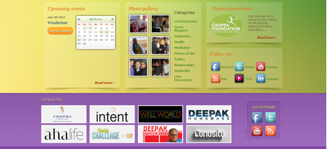 Deepak Chopra Website Homepage 2