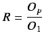$\displaystyle \displaystyle U=\frac{O_p}{p\ t_p}$
