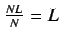 $ \displaystyle L-\frac{1}{N}$