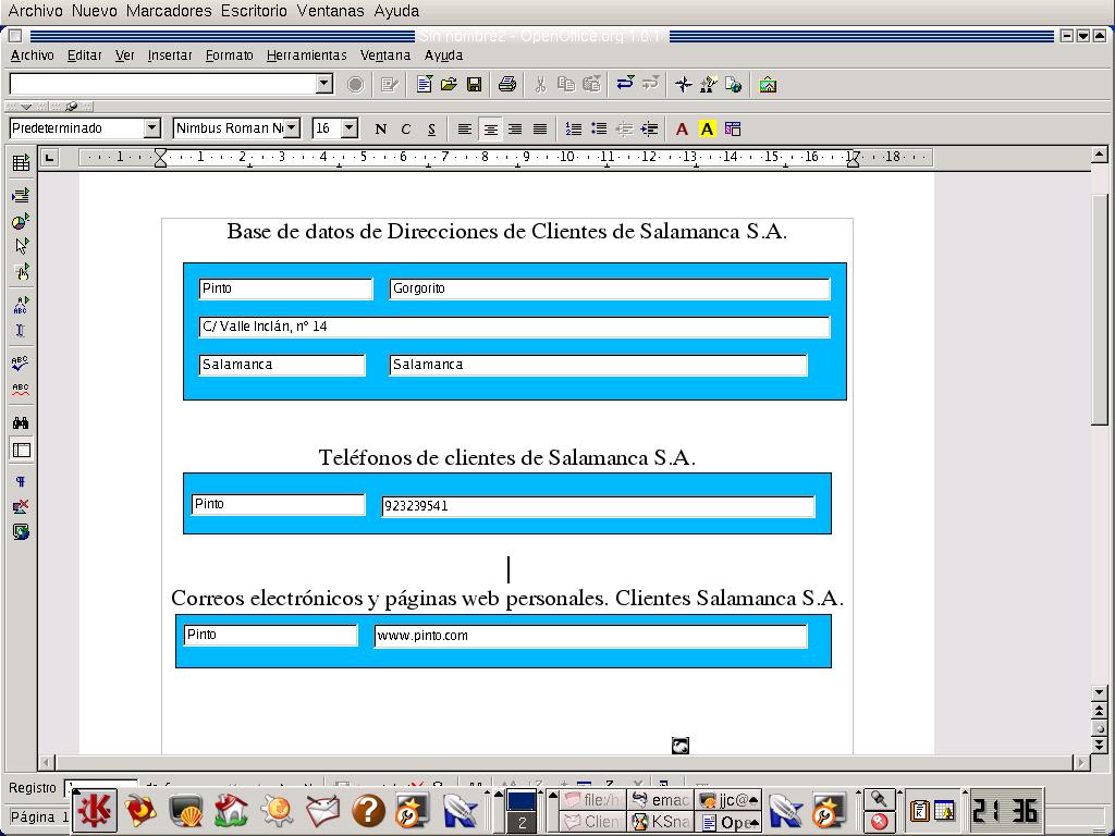 Trabajando en Bases de Datos con 