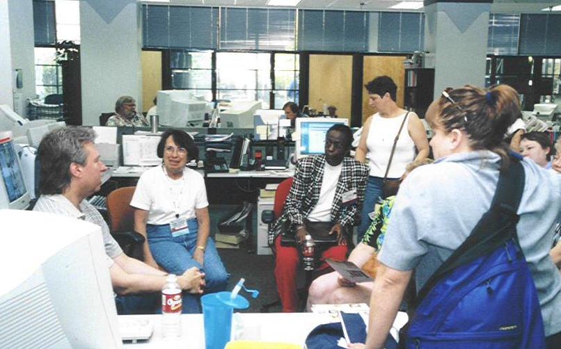 News Division members touring the San Antonio Express News