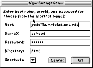 new connection window