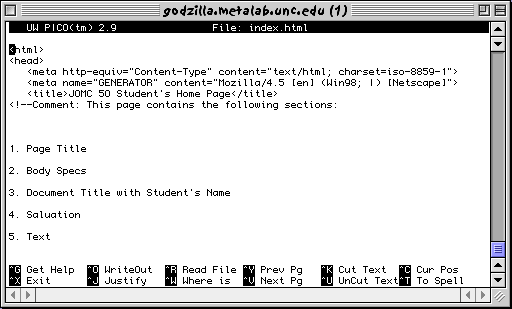 editing the file....