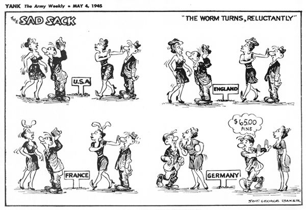 Sad Sack Non-Fratenization Cartoon